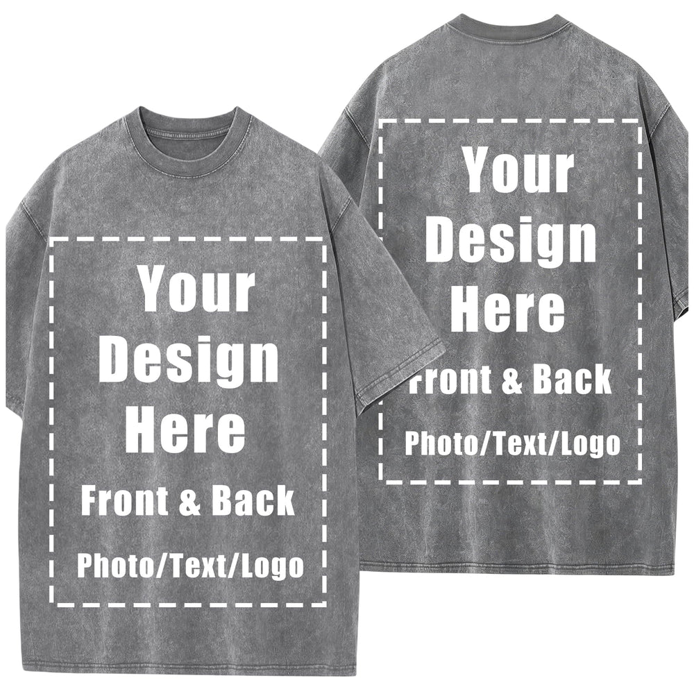 Custom T Shirts Front Back for Men Women Personalized T-Shirt Add Your Own Design with Image Text Logo Tee Tops