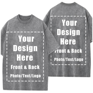 Custom T Shirts Front Back for Men Women Personalized T-Shirt Add Your Own Design with Image Text Logo Tee Tops