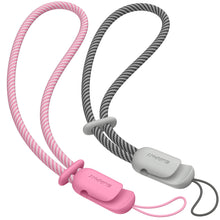 SURPHY 2 Pack Phone Lanyard for Cellphone Case, Phone Wrist Strap for Case, Cellphone Strap with 2-Color Braided, Charm Wrist Lanyard for Women and Men, Pink & Gray