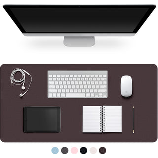Leather Desk Pad Protector,Non-Slip Desk Pad,on-Slip PU Leather Large Mouse Pad,Easy Clean Desk Protecor Mat,Writing Pad for Office Work/Home/Decor(Black, 23.6" x 13.7")