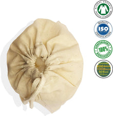 Natural Cotton Reusable Produce Muslin Bags – Multipurpose Drawstring Storage Pouch for Everyday Use (25, 2x3)