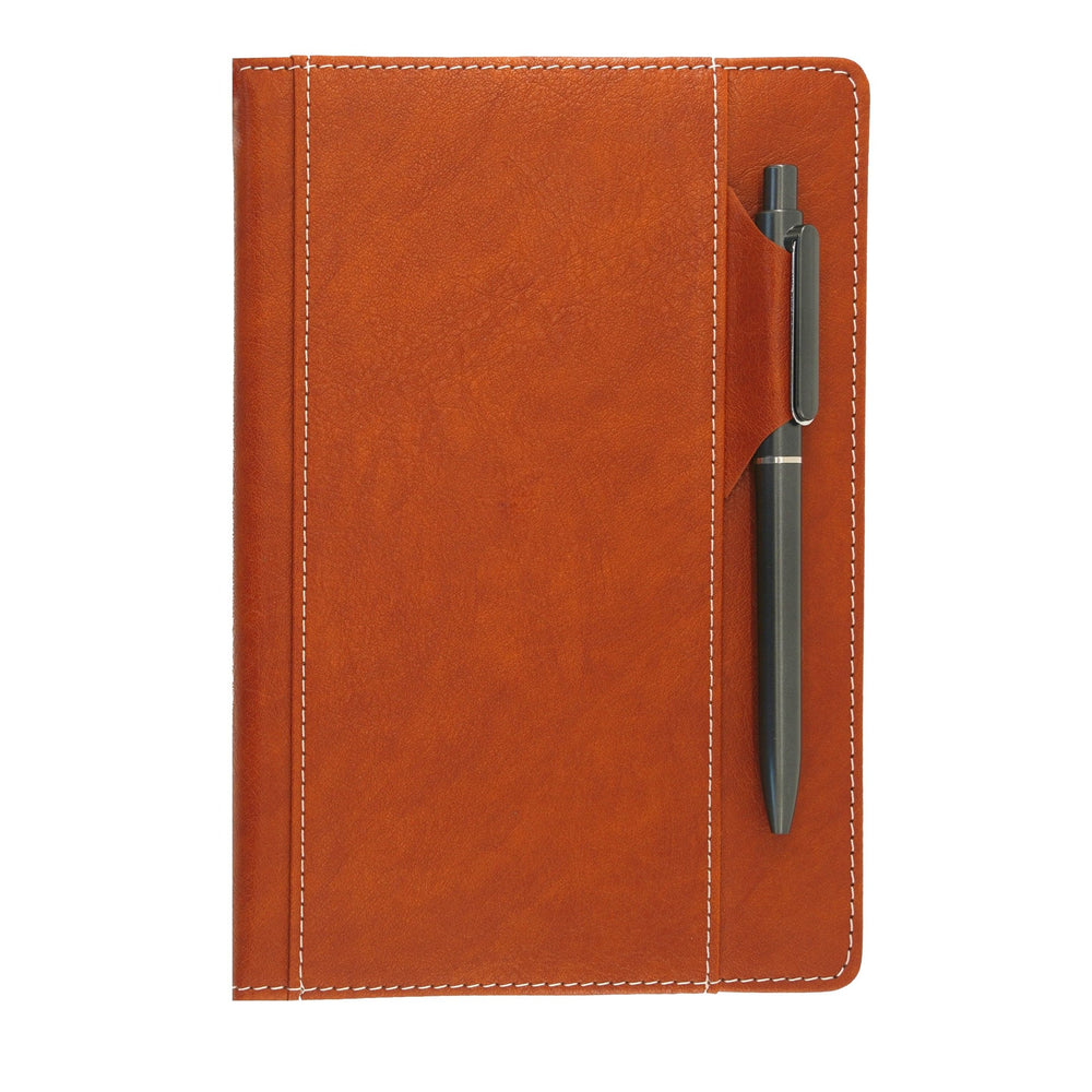 Premium Hardcover Executive Notebook with Pen and Pen Holder Clip, Card Pockets, 240 Pages, College Ruled, 80GSM, Leather Note Book for Work, Study, Diary and Other Scenarios, Suitable Journal for Both Men and Women