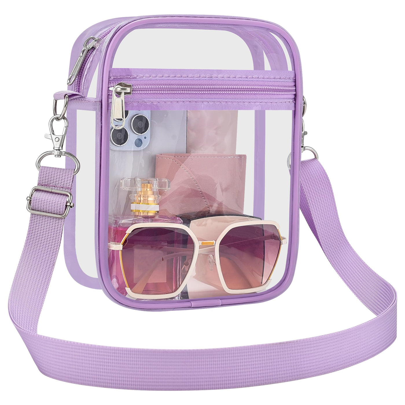 Clear Bag Stadium Approved Clear Purse for Women Clear Crossbody Bag for Stadium Events Concerts Festivals