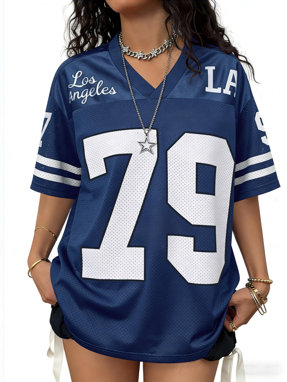 Jersey Shirts for Women Oversized Graphic Tees Men Y2K Tops V Neck Cute Streetwear T Shirt Football Jersey