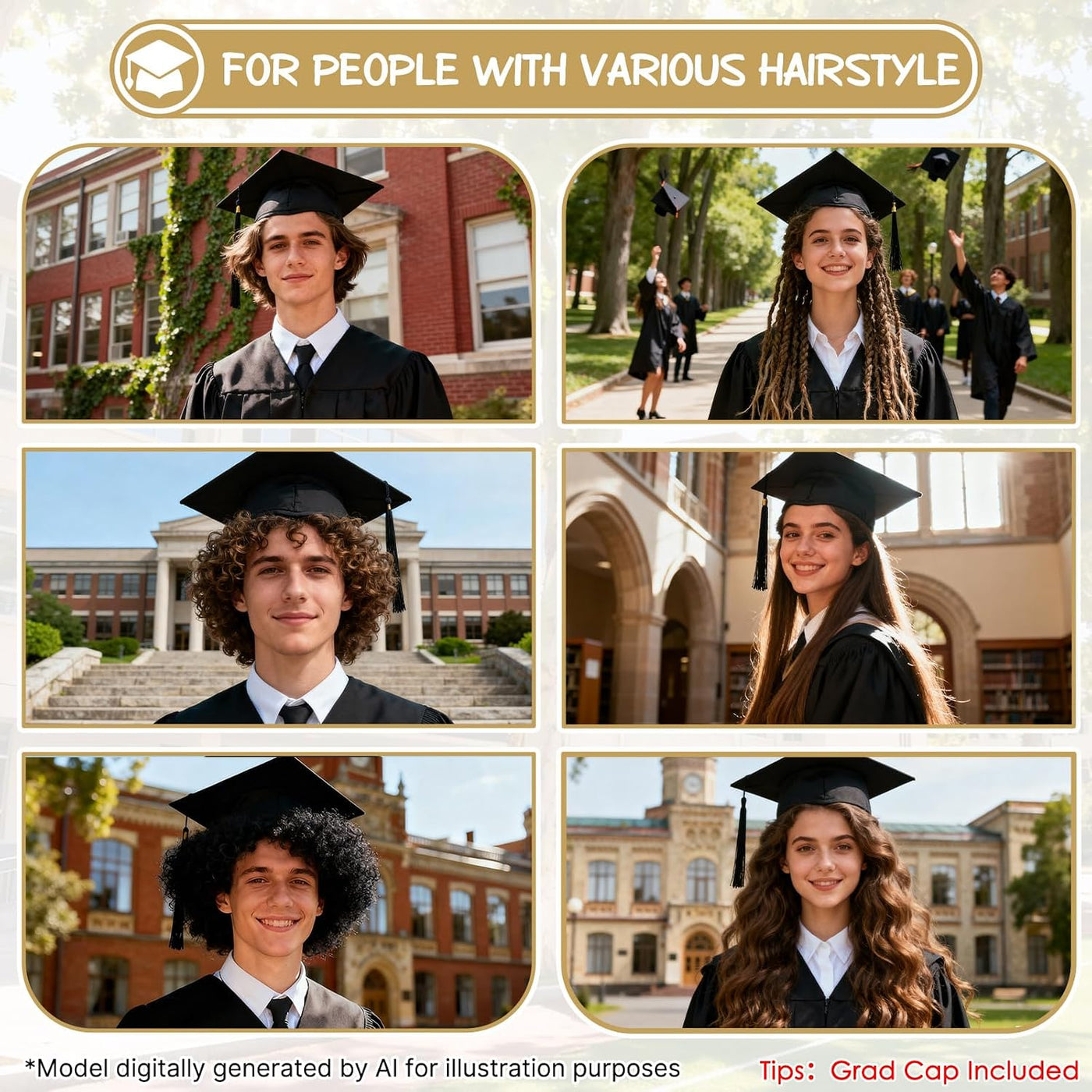 Graduation Hat Set - Grad Cap with Headband, Secures Your Grad Cap Insert Device, Graduation Gift for Graduates Women