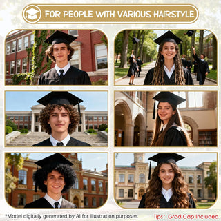 Graduation Hat Set - Grad Cap with Headband, Secures Your Grad Cap Insert Device, Graduation Gift for Graduates Women