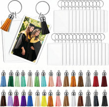 Henoyso 6 Sets Teacher Gift 2.2x1.6 Inch Acrylic Photo Frame Keychain Picture Insert Blank Clear Picture Holder 2026 Graduation for DIY