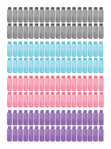MILTON Sports Water Bottle Square Juice Box 4 Set 17 oz. Great for Juices Milk Smoothies Plastic Wide-Mouth Reusable Leak Proof Drink Bottle/Carton for School Bags Lunch Boxes Gym Flip Lid -BPA Free