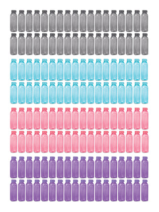 MILTON Sports Water Bottle Square Juice Box 4 Set 17 oz. Great for Juices Milk Smoothies Plastic Wide-Mouth Reusable Leak Proof Drink Bottle/Carton for School Bags Lunch Boxes Gym Flip Lid -BPA Free