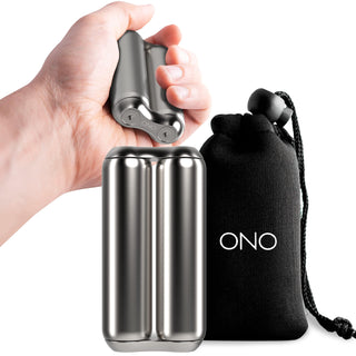 ONO Roller - Handheld Fidget Toy for Adults | Help Relieve Stress, Anxiety, Tension | Promotes Focus, Clarity | Compact, Portable Design (Black, Junior Size - ABS Plastic)