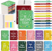 48 Pcs Motivational Gifts Bulk, Colorful Inspirational Notebooks with Matching Pens & Sticky Notes, Back to School Journals for Kids, Classrooms, Teachers, Team Building (5.5 x 4.7 Inch)