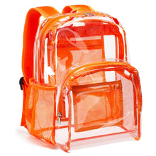 Vorspack Clear Backpack Heavy Duty PVC Transparent Backpack with Reinforced Strap Stitches & Large Capacity for College Workplace Security - Black