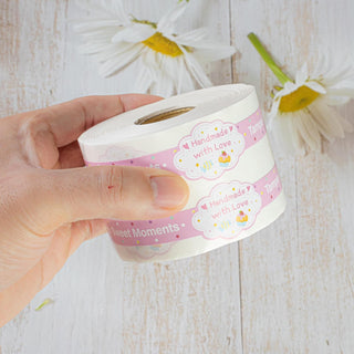 360 Pcs Handmade food retail package sealing labels 0.47 x 8.66 Inch Homemade stickers for baked goods Safe secure tamper evident seals stickers for cake dessert present box packaging supplies