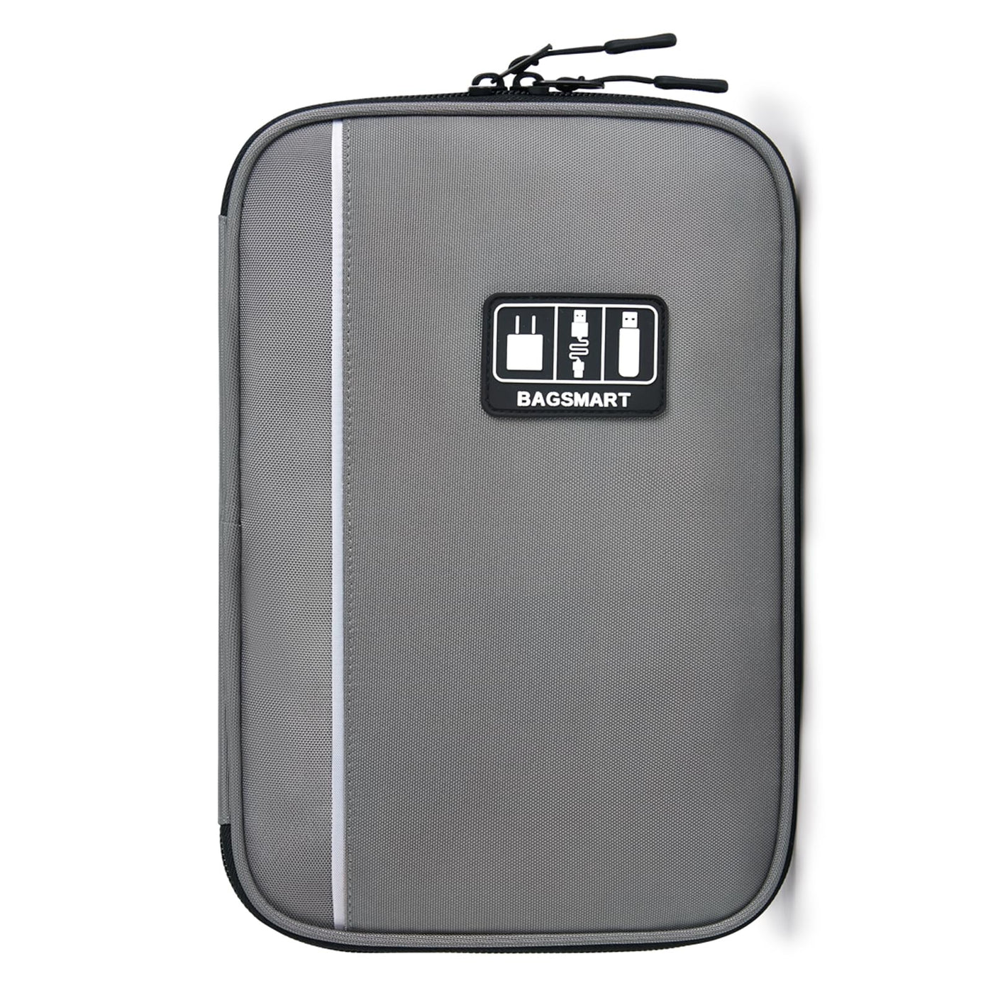 BAGSMART Large Electronics Travel Organizer Case, Tech Accessories Cord Storage Bag for Phone, Power Bank, SD Card, Cables, Black