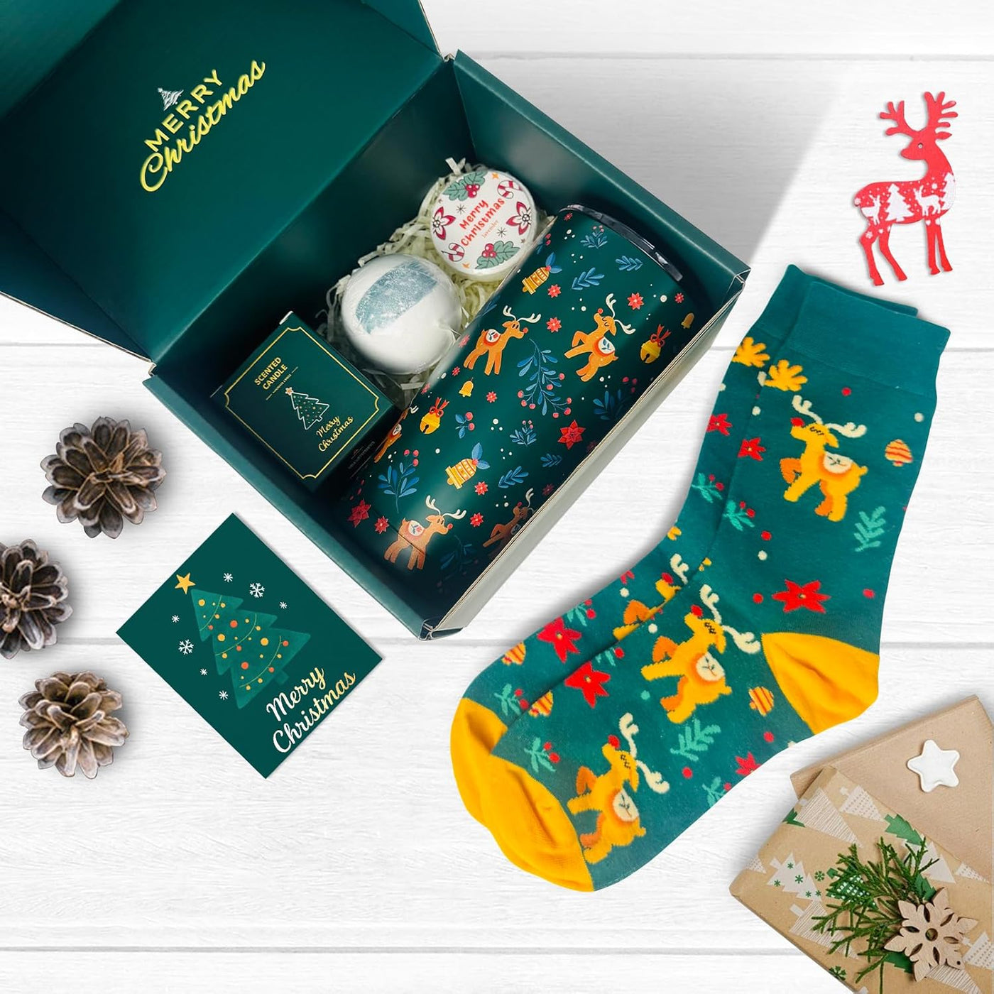 Christmas Gifts for Women 2026 Secret Santa Gifts for Women, Unique Christmas Gift Basket, Xmas Gift Set for Mom, Coworkers, Teacher, Sister, Wife, Best Friend Box White Elephant Christmas Tumbler