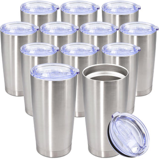 20oz Tumbler Stainless Steel Tumbler Cup with Lid Vacuum Insulated Double Wall Travel Mug, Durable Powder Coated Travel Coffee Tumbler Mug for Hot & Cold Drinks, Purple,1 Pack