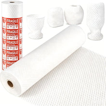 Honeycomb Packing Paper 12" x 230' (70m) with Fragile Stickers, Plastic-Free Recyclable Kraft Cushioning Wrap, Bubble Wrap Alternative for Shipping Moving and Fragile Item Packaging