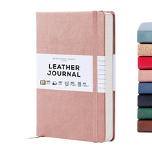 BEECHMORE BOOKS Premium Lined Leather Journal for Men & Women, 5" x 8" (A5) Thick 120gsm Ivory Cream Paper Notebook, Hardcover Vegan Leather Personal Diary, With Gift Box (Chestnut Brown)