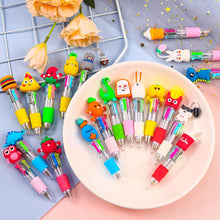 CZWZ 20Pcs Mini Multicolor Pens in One 4-in-1 Cute Pens Bulk for Kids, Fun Kawaii Ballpoint Pens for Birthdays and Children's Party Favors Gifts Teacher School Supplies