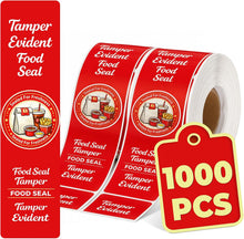 1000-Pack Tamper Proof Stickers, 1.5in x 6in Strong Adhesive Food Delivery Evident Stickers Sealed for Tamper Detection, Easily Use Labels Tapes for Boxes, Cups, Coffee, Envelopes, Documents