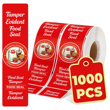 1000-Pack Tamper Proof Stickers, 1.5in x 6in Strong Adhesive Food Delivery Evident Stickers Sealed for Tamper Detection, Easily Use Labels Tapes for Boxes, Cups, Coffee, Envelopes, Documents