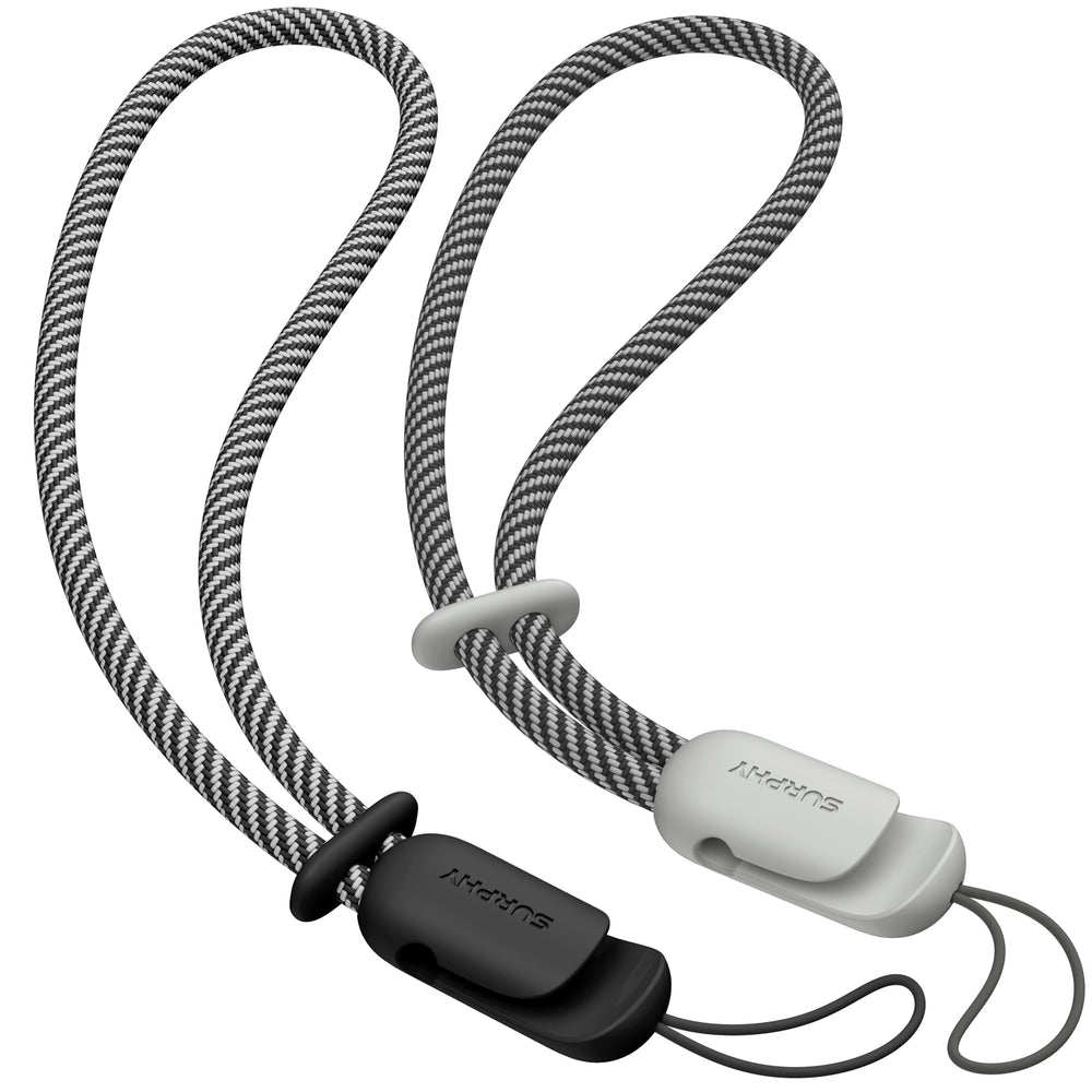 SURPHY 2 Pack Phone Lanyard for Cellphone Case, Phone Wrist Strap for Case, Cellphone Strap with 2-Color Braided, Charm Wrist Lanyard for Women and Men, Pink & Gray