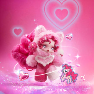 POP MART SKULLPANDA × My Little Pony Series Plush Doll Cute Keychain Blind Box Mystery Box Figures, Collectible Toys Bag Charms, Holiday Birthday Gifts for Girls and Boys, Single Box