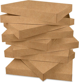 MUMULULU 8 PCS Kraft Paper Gift Boxes with Lids Sizes 11'' x 7.48'' Brown Boxes for Birthdays Graduations Christmas Weddings Baby Showers