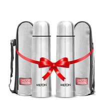 Milton Thermosteel Flip Lid Flask 350, Double Walled Vacuum Insulated Thermos 350 ml | 12 oz | 24 Hours Hot and Cold Water Bottle with Cover, 18/8 Stainless Steel, BPA Free, Leak-Proof | Silver