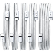 LISEN USB C to USB C Cable, 5-Pack [3.3/3.3/6.6/6.6/10FT] for iPhone 17 Charger Cord, 60W C to C Cable Fast Charging for iPad, iPhone 16 15 Pro Max, Galaxy S25/S24 USBC to USBC Cable Gifts for Men