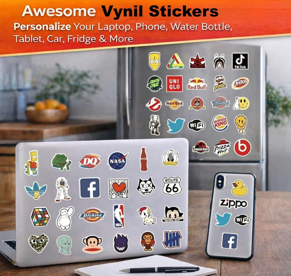 100PCS Random Vinyl Stickers Bulk Pack – Waterproof Stickers for Kids, Teens & Adults – Cute Funny Stickers for Water Bottles, Laptops, Helmets, Phone Cases, Scrapbooking, Art & More