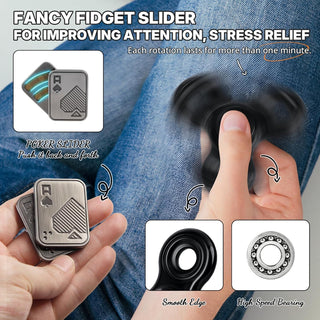 5 Pcs Fidget Toys Adults Metal Fidgets Toy Set Magnetic Spinners Figette Toys for Stress & Anxiety Relief, Office Desk Sensory Toys for Autism ADHD Cool Gadgets Gift for Teen Men Women