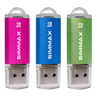 SIMMAX 32GB Memory Stick USB 2.0 Flash Drives Swivel Thumb Drive Pen Drive (32GB Purple)