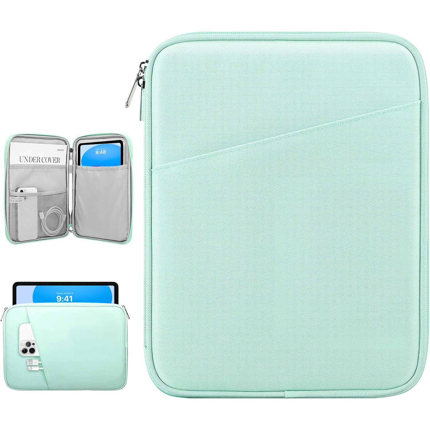 Dadanism 9-11" Tablet Sleeve Bag Carrying Case for iPad (A16) 11th Gen 11", iPad 10th Gen 10.9" Air 5/4, iPad Air M4/Pro 11", iPad 9/8/7th, Galaxy Tab A11+ Plus 11", Remarkable 2 10.3", Black
