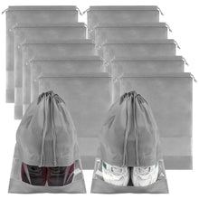COIDEA, Waterproof Travel Drawstring Shoe Bags for Packing, Storage, Travel Essentials for Men and Women, 15.7 x 11.8 inches, Clear, 5 pieces