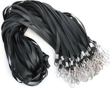 LOCONHA 50 Pack black lanyards Lanyards for Id Badges Lanyards Safety Badge Lanyard 18" with Swivel Hook