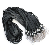 LOCONHA 50 Pack black lanyards Lanyards for Id Badges Lanyards Safety Badge Lanyard 18" with Swivel Hook