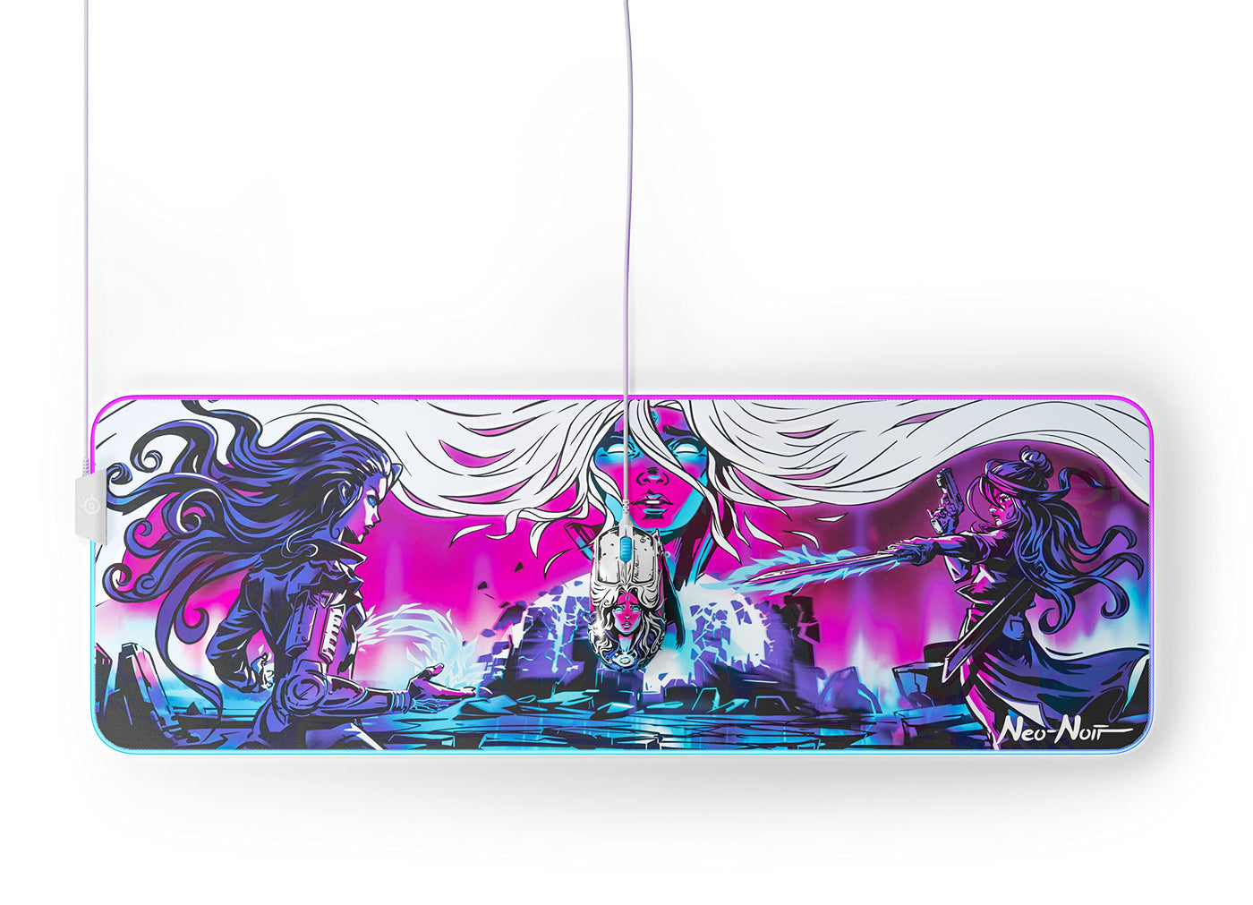 SteelSeries QcK Cloth Gaming Mouse Pad - Exclusive Micro-Woven Surface - Optimized for Gaming Sensors - Maximum Control - Size M - White