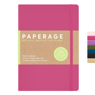 PAPERAGE Recycled Lined Journal Notebook, (Kraft), 160 Pages, Medium 5.6 in x 8 in - 100 GSM Thick Paper – College Ruled, Hardcover Journaling Notebook for Work, School & Note Taking