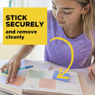 Post-it Transparent Notes, 2.8 in. x 2.8 in., Pastel Sticky Notes, School Supplies, Office Products, Great for Studying, 2 Pads