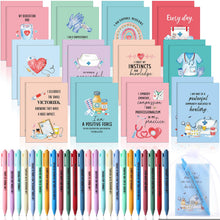 Mooliwe 24 Pcs Positive Affirmation Gift Set Gratitude Notebooks with Pens Small Bags Motivational Encouragement Notepads Daily Affirmations Journal for Women Stress Relief Self Care (Watercolor)