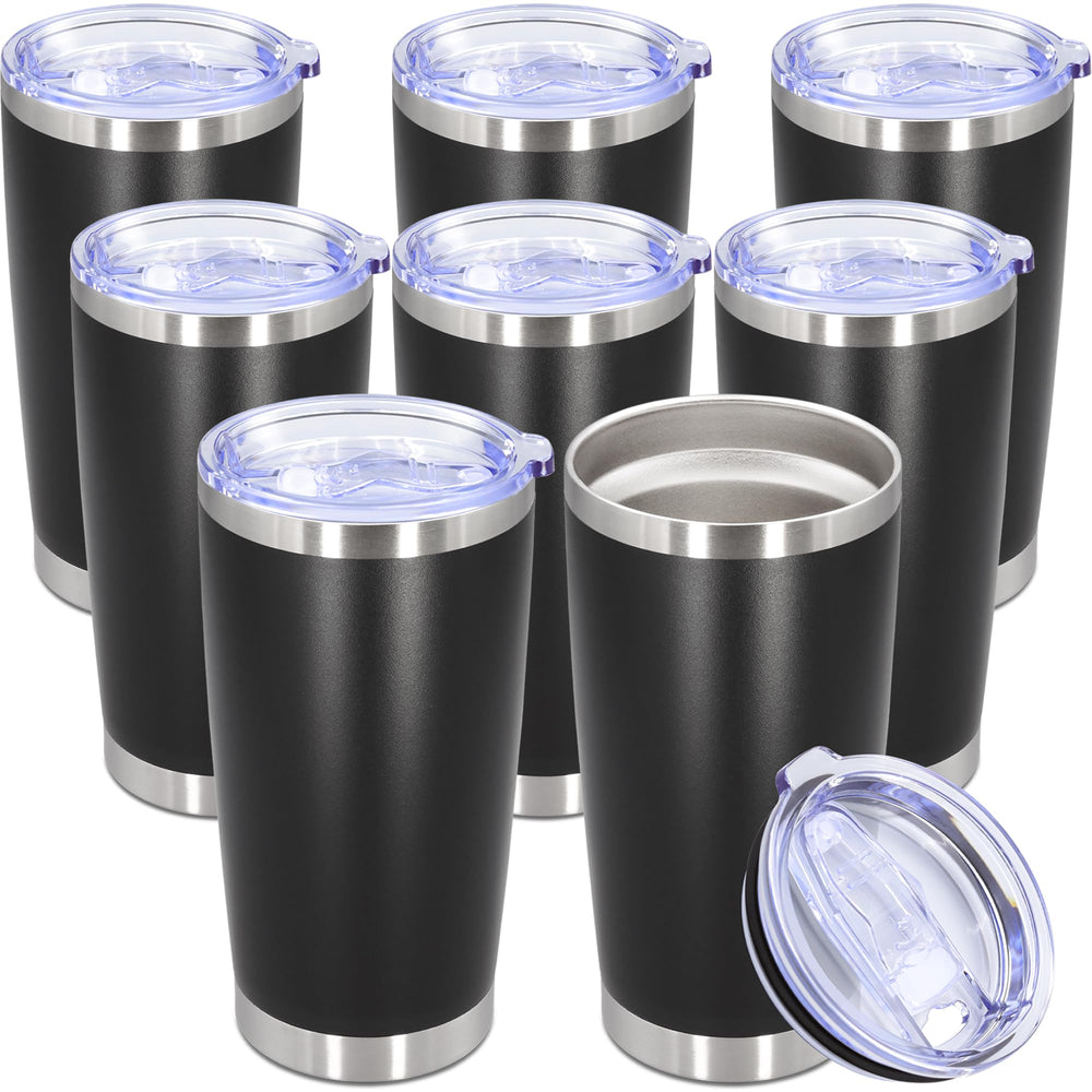 20oz Tumbler Stainless Steel Tumbler Cup with Lid Vacuum Insulated Double Wall Travel Mug, Durable Powder Coated Travel Coffee Tumbler Mug for Hot & Cold Drinks, Purple,1 Pack