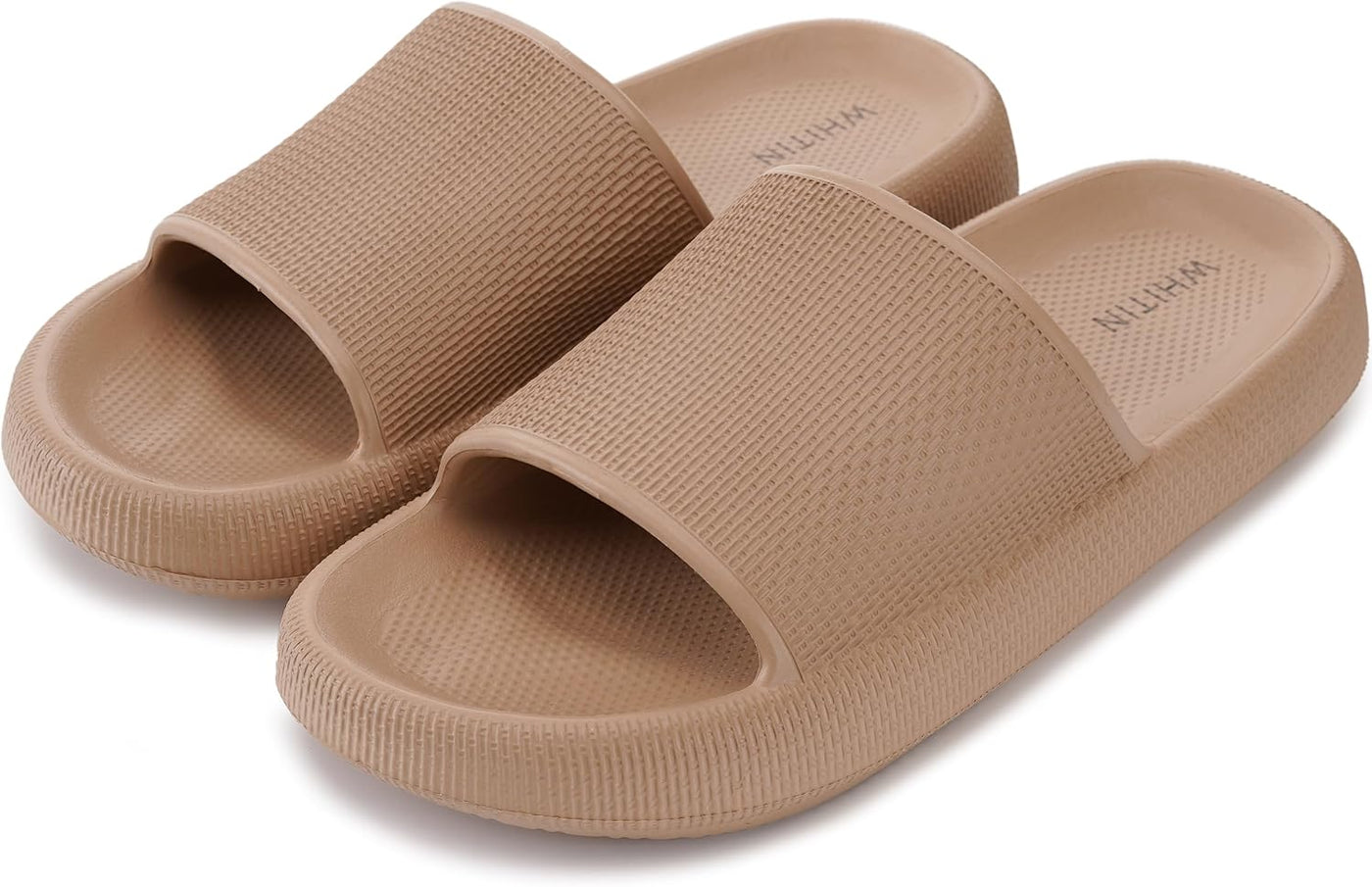 WHITIN Slippers for Women Non Slip | Cushioned Thick Sole Slides | Quick Drying Bathroom Sandals