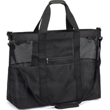 Fammart Mesh Beach Bag for Women, Large Beach Toy Pool Bag with Zipper Pocket, SandProof Cruise Essentials 2026 Family Travel