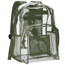Vorspack Clear Backpack Heavy Duty PVC Transparent Backpack with Reinforced Strap Stitches & Large Capacity for College Workplace Security - Black