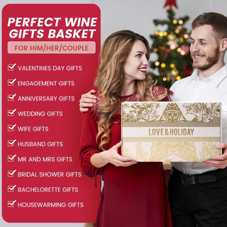Mr and Mrs Gifts for Couples, Wedding Anniversary Set with Custom Wine Tumblers & Tote, Wine Lovers Gifts for Him Her, Birthday, Mothers Day, Vow Renewal (Great Day-Have a Nice Day)