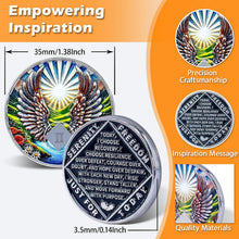 2 Year Angel Wings Sobriety Coin – Radiant Sunrise NA Medallion – Spiritual Token for Recovery & Clean Time – Empowering NA AA Chips – Gift for Men & Women