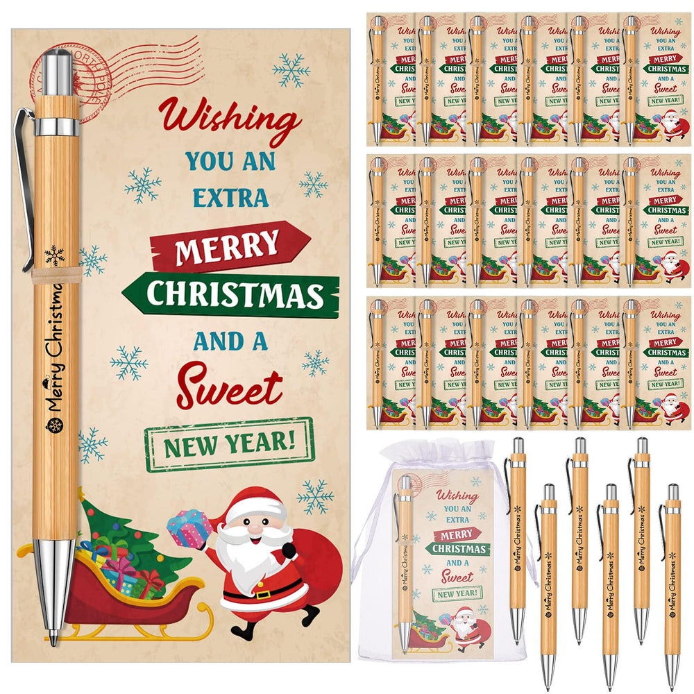 Marspark 30 Set Welcome Back to School Gifts Bulk Ballpoint Pens and Greeting Cards Set with Bags Twist Ties Composition First Day of School Gifts for Teacher Student Classroom Party Favors Supplies