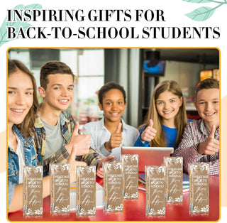 Dunzoom 50 Sets Welcome Back to School Gifts Include Greeting Cards and Inspirational Ballpoint Pens First Day of School Stationery Set for Teachers Students Reward Supplies(Paper,Fresh Style)