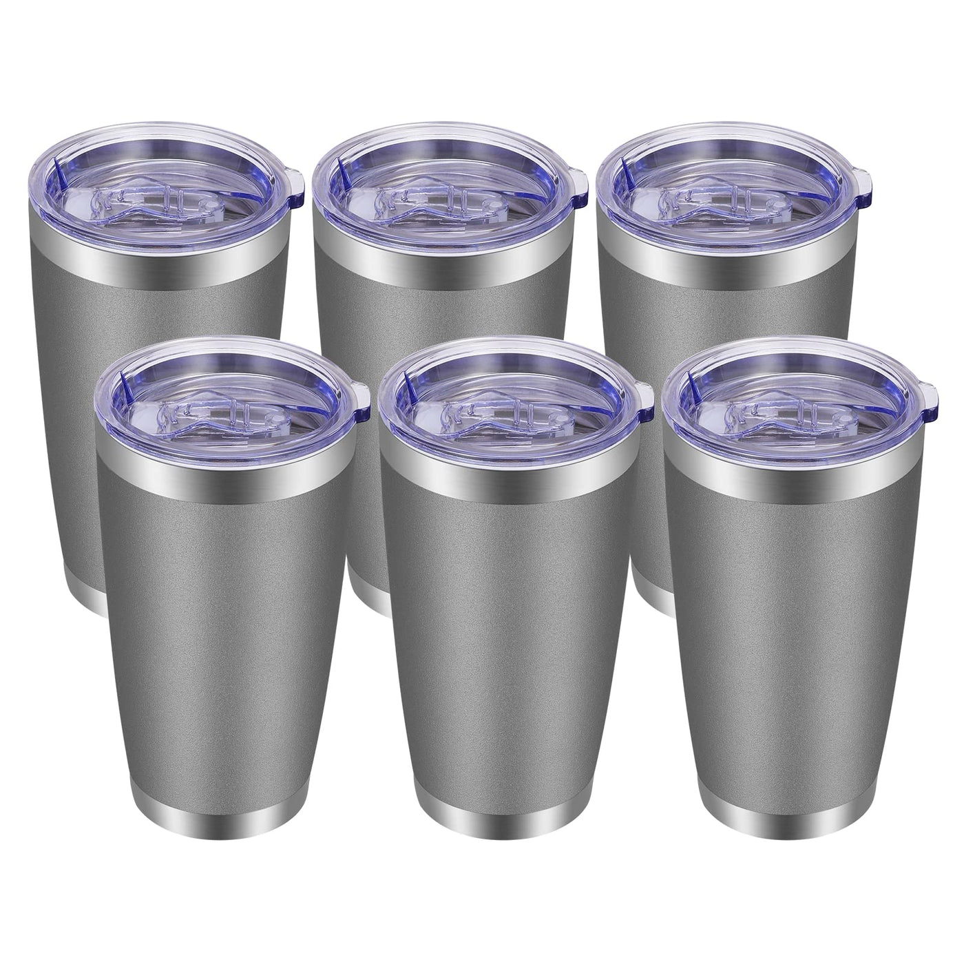 VEGOND 20oz Tumbler with Lid and Straw Stainless Steel Tumbler Cup Vacuum Insulated Double Wall Travel Coffee Mug Powder Coated Coffee Cup, Blue, 1 Pack